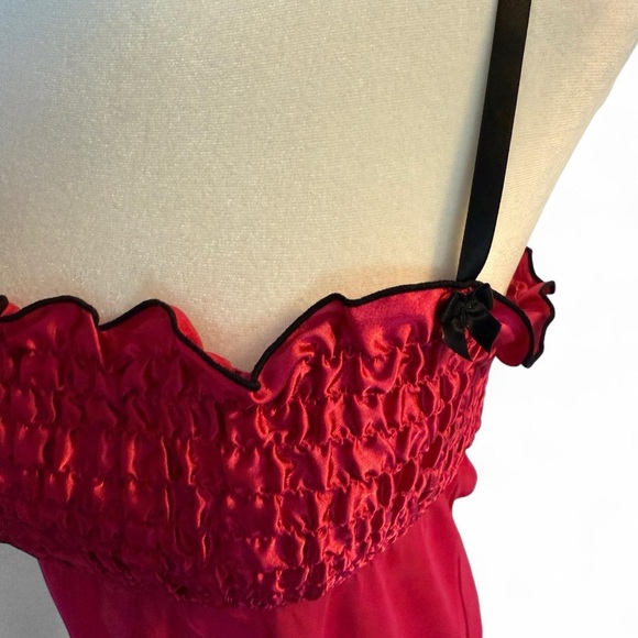 Secret Treasures Coquette Frilly Ruffled Babydoll Spaghetti Strap Top Slip Dress - Picture 4 of 7